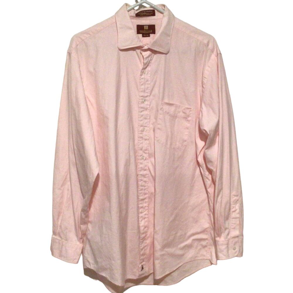 Nordstrom Classic Men’s Pink Long Sleeve Dress Shirt Size 16.5 34 Large